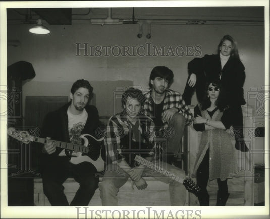 1995 Members of Garage band in "Rock 'n' Roll Shakespeare." - Historic Images