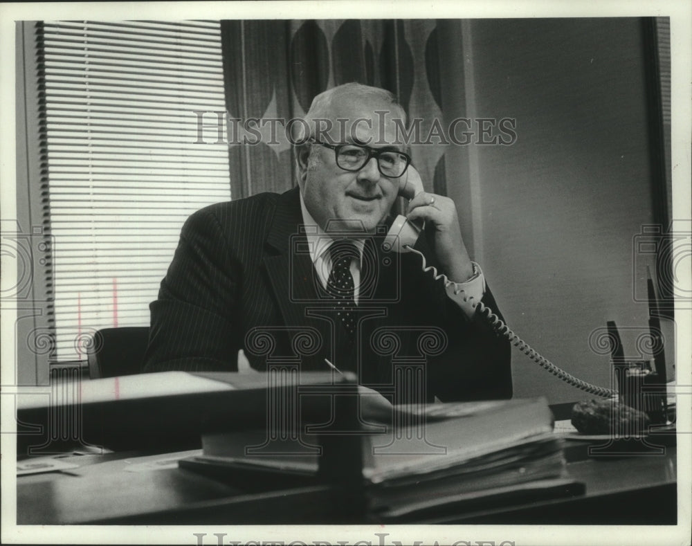 1979 Press Photo Joseph Flanagan, Journal Co., Your Business - mjb79115 - Historic Images