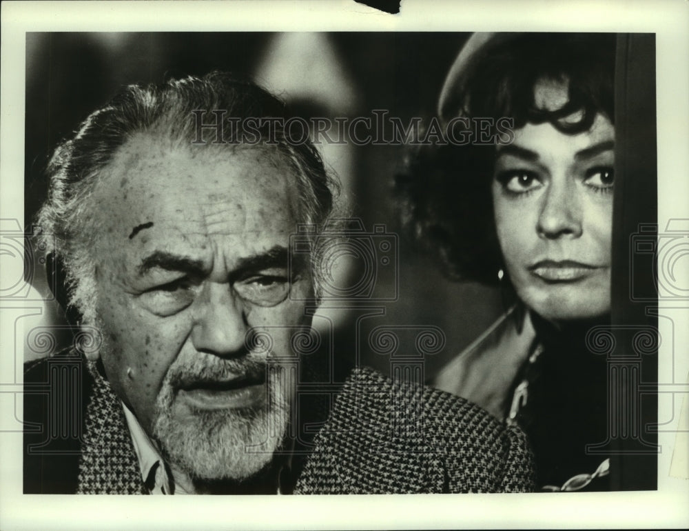 Edward G. Robinson and Ruth Roman in ABC Television movie-Historic Images