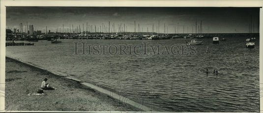 1988 On the beach at South Shore Park in Milwaukee-Historic Images