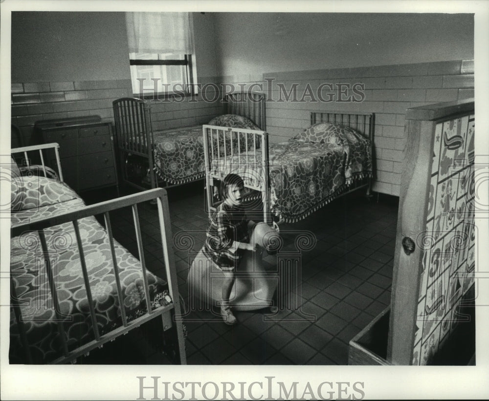 1973 Press Photo Wisconsin Center at Union Grove, newly decorated bedroom - Historic Images