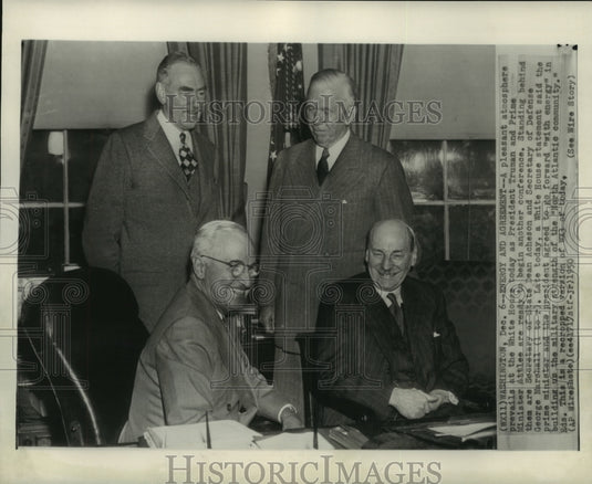 1950 President Truman & Prime Minister Attlee meet at White House-Historic Images
