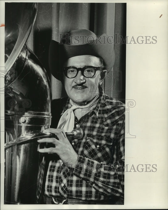 1955 "Cowboy Joe" Potzner, Milwaukee musician, with the Hot Shots-Historic Images