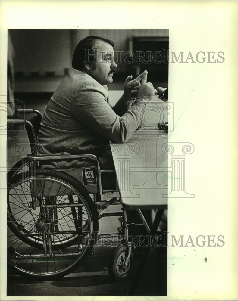1981 Jack Powell of Paralyzed Veterans of American press conference-Historic Images