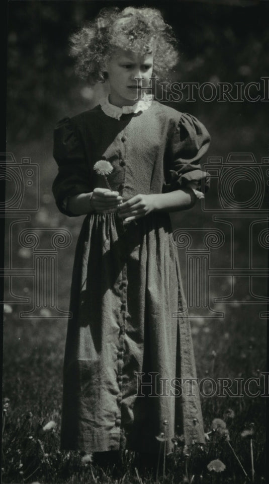 1994 Holly Schultz, 8, waits her turn to bat, Milwaukee-Historic Images
