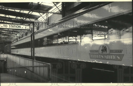 1984 Chateau Saint Jean's railroad cars in Amtrak station Milwaukee-Historic Images
