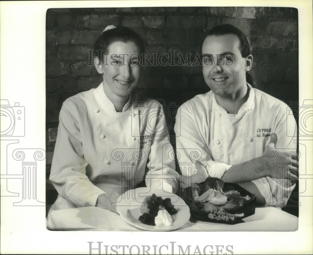 1991 Co-chefsOdessa Piper and Eric Rupert at L&#39;Etolle - Historic Images