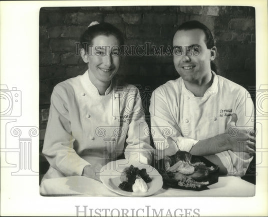 1991 Co-chefsOdessa Piper and Eric Rupert at L'Etolle - Historic Images
