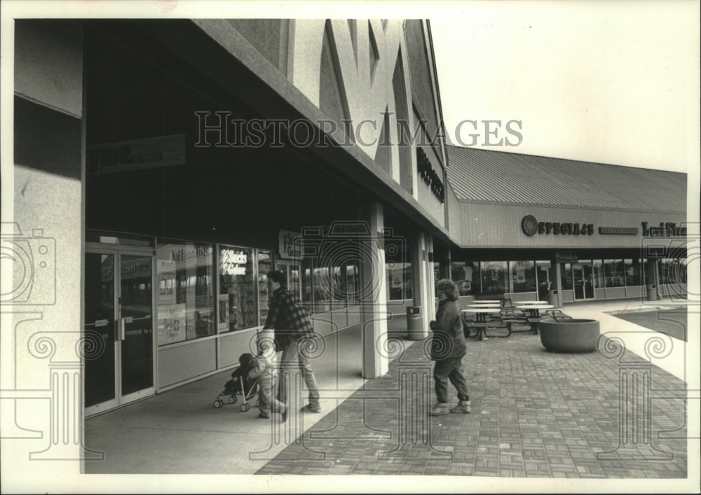 1990 Shoppers at Manufacturers Marketplace Mall Oshkosh Wisconsin-Historic Images