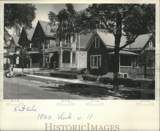 1963 Press Photo Homes along 1800 block of North 11th, Milwaukee, Wisconsin - Historic Images
