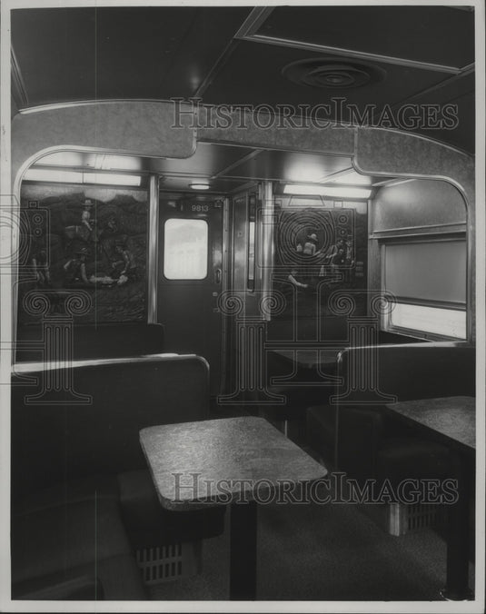 1973 Amtrak's refurbished Ranch Dorm car-Historic Images