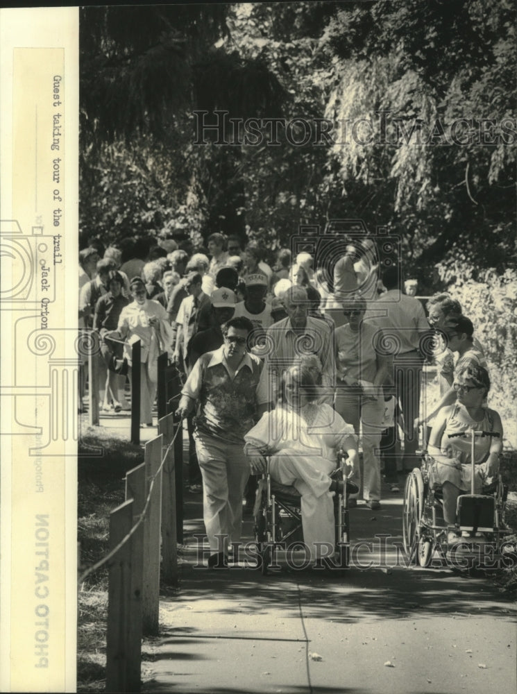 1984 New asphalt nature trail at Paradise Springs Nature Area-Historic Images