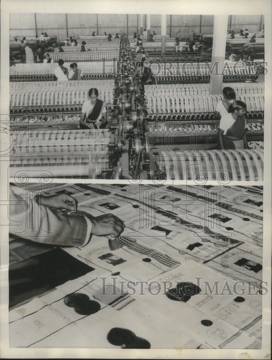 1957 Women workers in cotton mill Coimbatore, Southern India-Historic Images