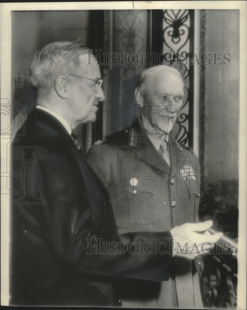 1945 President Truman with Field Marshal Jan Smuts-Historic Images