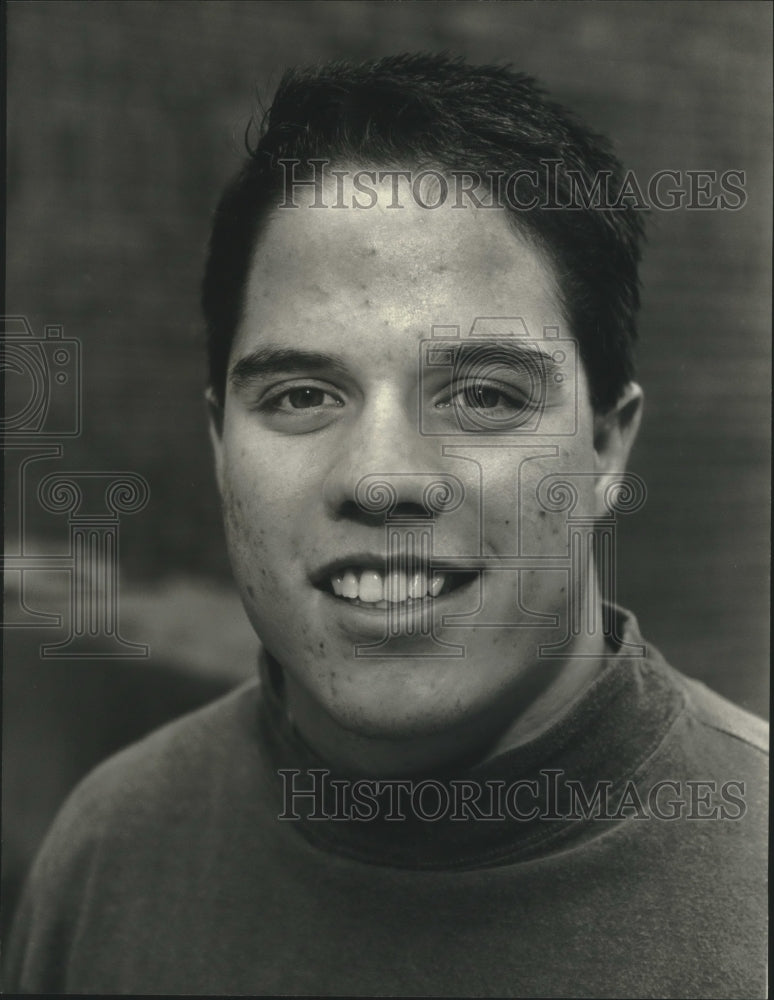 1988 Press Photo Burlington High School Football Player, Jason Ostrenga-Historic Images
