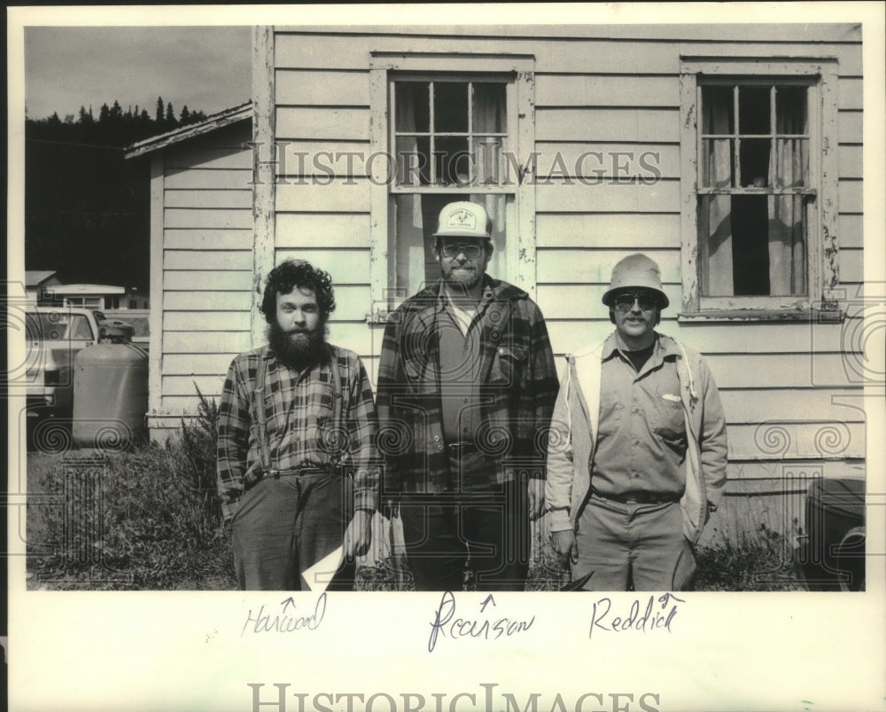 1983 Gold miners work for Vic Sterlund, Heron Bay, Ontario-Historic Images
