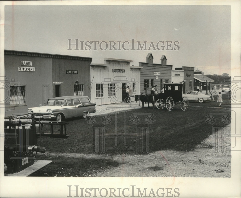 1951 Press Photo Reproduced Main Street of a Pioneer Town Near Waterford - Historic Images