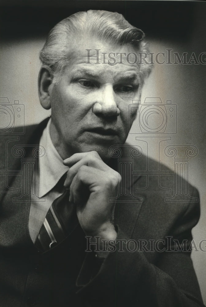 1981 Press Photo Delbert Peterson, Rockford Police Chief - mjb83040 - Historic Images