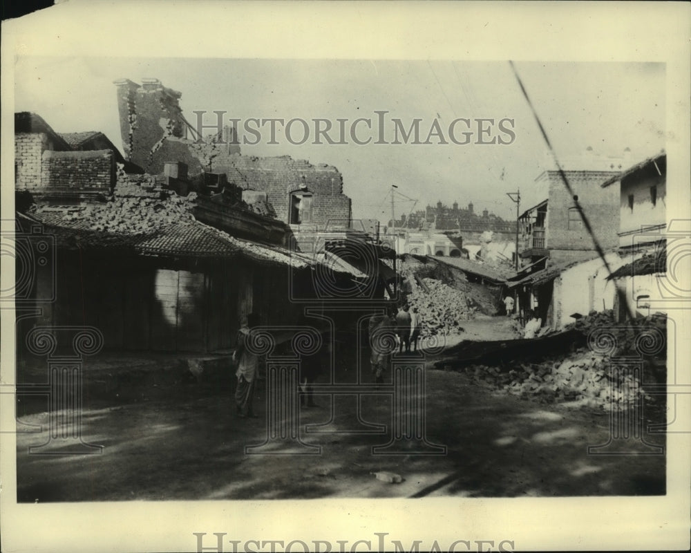 1934 Behar, India in ruins after sever earthquake-Historic Images