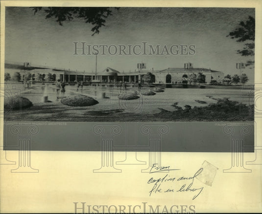 1986 Milwaukee, New Italian Community Center drawing-Historic Images