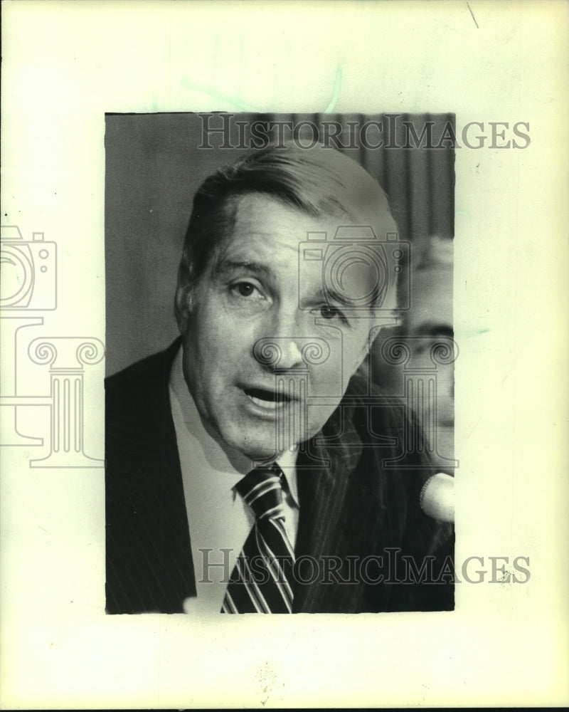 1981 Press Photo Senator Charles Percy at Senate Foreign Relations Committee - Historic Images