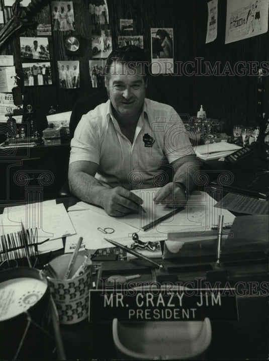 1978 Press Photo "Crazy Jim" faces tax law charges - mjb84835 - Historic Images