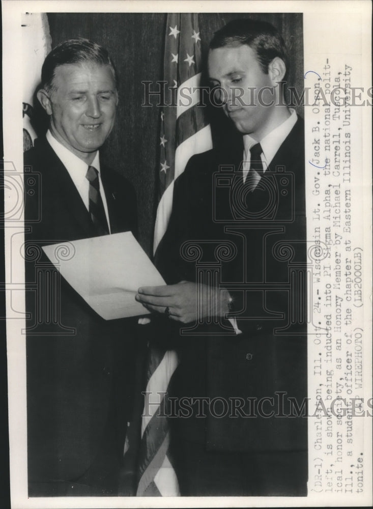 1968 Press Photo Wisconsin Lieutenant Governor Jack Olson, Joining Society-Historic Images
