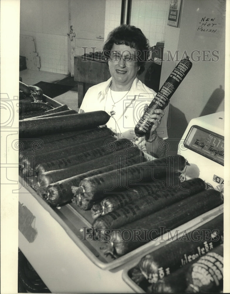 1987 Minnie Wysocki  from House of Home Made Sausage-Historic Images