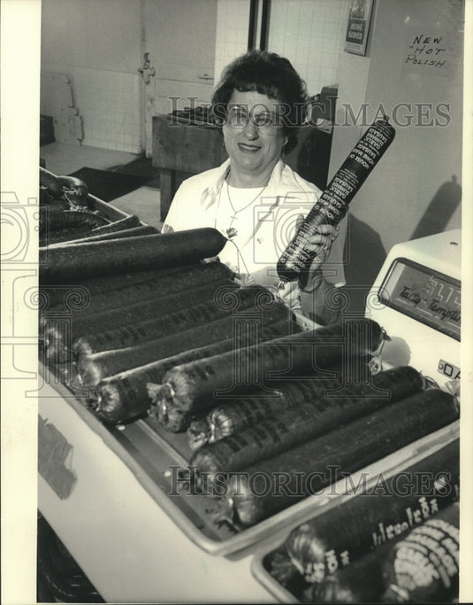 1987 Minnie Wysocki  from House of Home Made Sausage-Historic Images