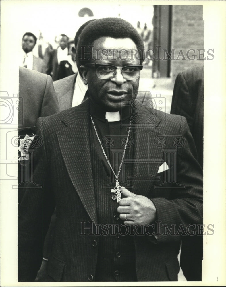1979 Press Photo Bishop Muzorewa, prime minister of Zimbabwe Rhodesia - Historic Images
