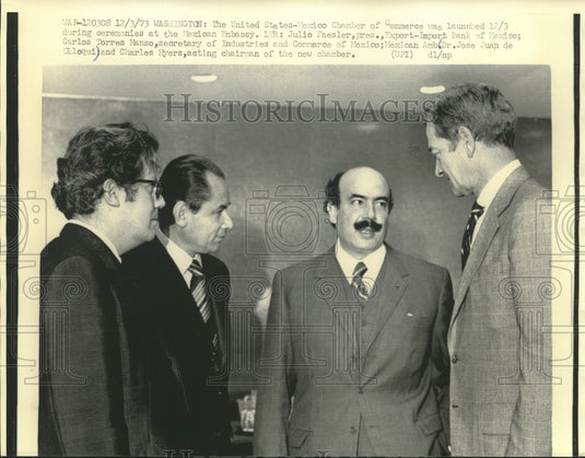 1973 Press Photo New United States-Mexico Chamber of Commerce, Mexican Embassy - Historic Images