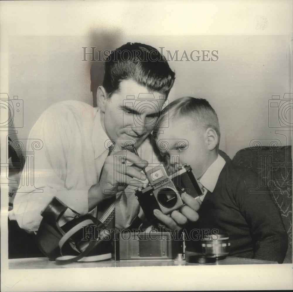 1953 John Noble And Nephew Work On Camera At Home In Detroit-Historic Images