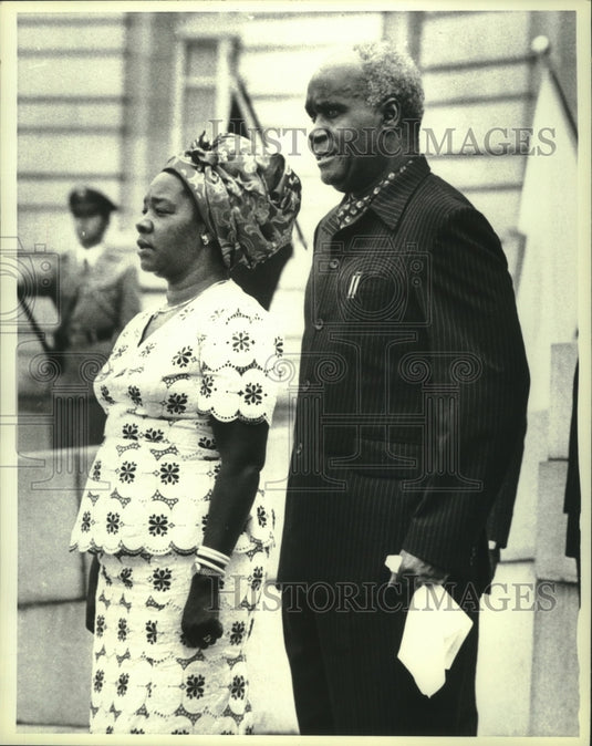 1980 Visiting Japan, Zambia's President Kenneth David Kaunda & Wife-Historic Images