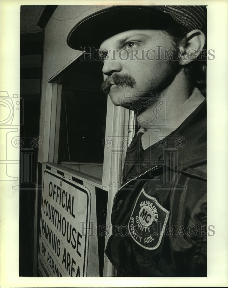 1979 Press Photo Pat Sagert in Courthouse Annex parking garage - mjb86607 - Historic Images