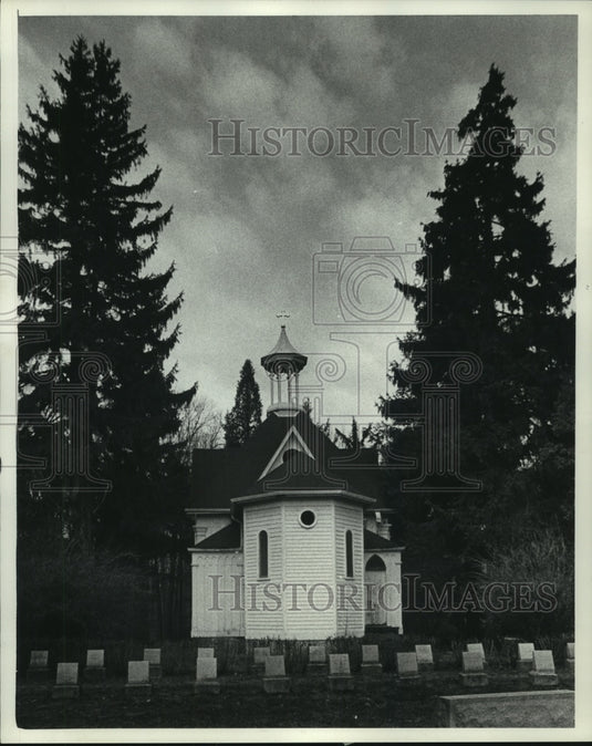 1978 Press Photo Towering trees over St. Frances Seminary, Milwaukee - mjb86704 - Historic Images