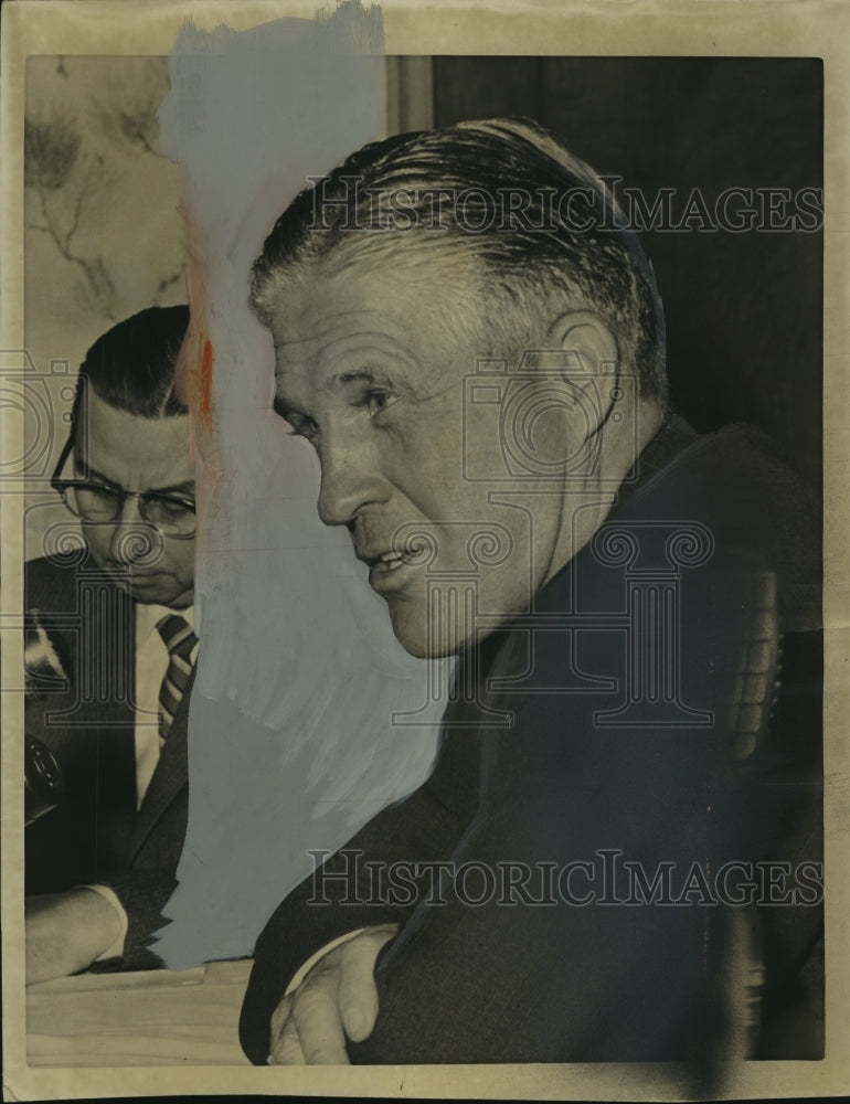 1961 Press Photo George Romney, President of American Motors Corporation - Historic Images