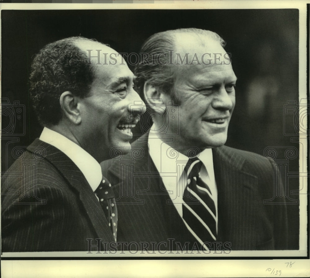 1975 President Ford welcomes President Anwar Sadat, White House-Historic Images