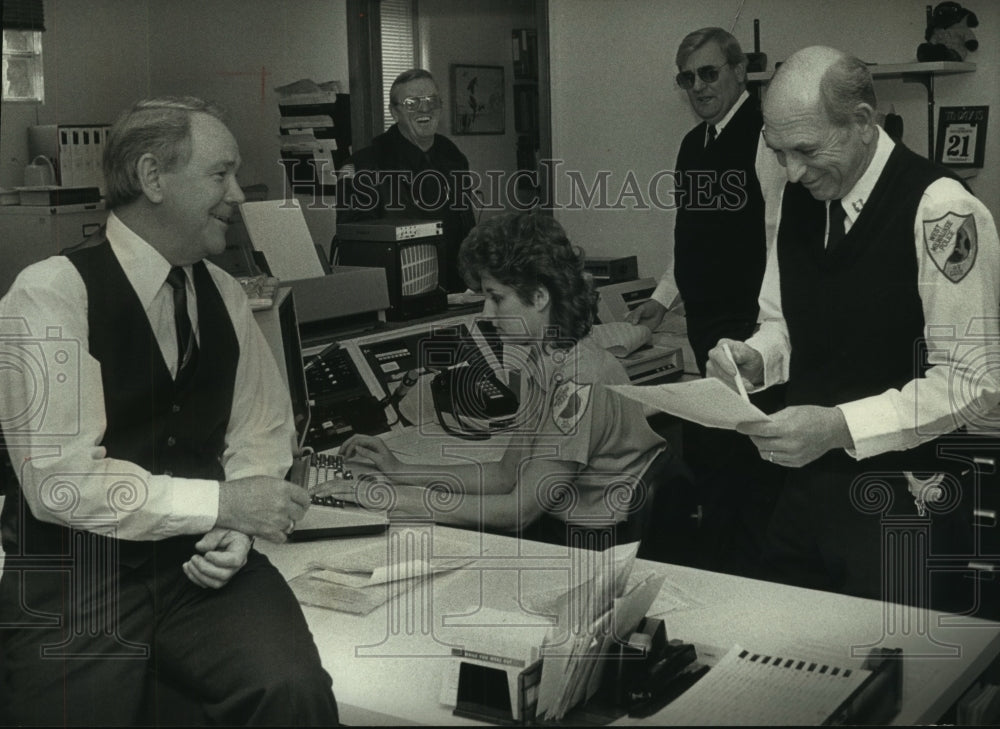 1989 West Milwaukee Police Chief Richard Plant and other staff-Historic Images