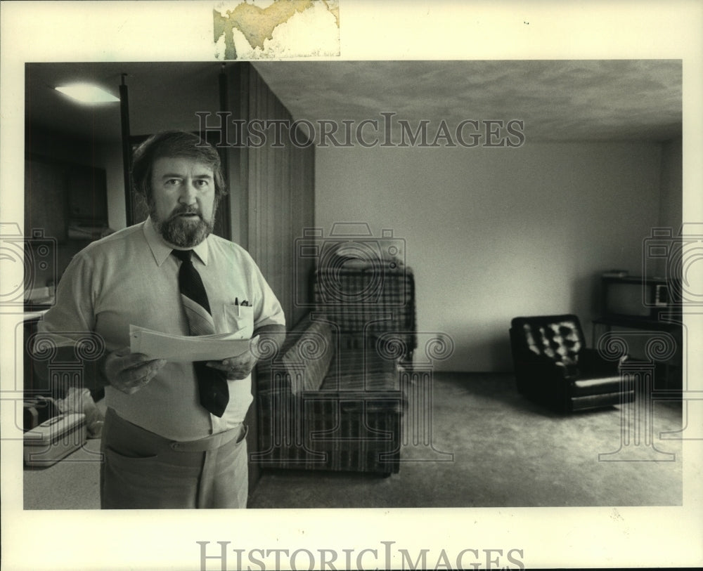 1983 State Representative James Rooney at his Madison apartment - Historic Images