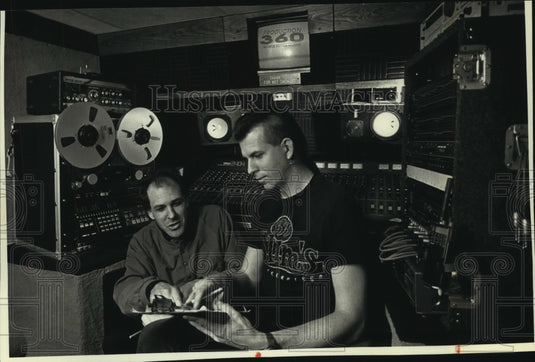 1992 Ron Lee & Jeff Shaffer of Production 360, a mobile sound studio-Historic Images