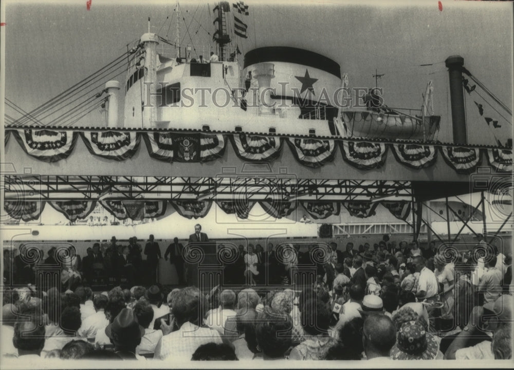 1969 President Nixon St. Laurence Seaway, rededication, Massena, NY.-Historic Images