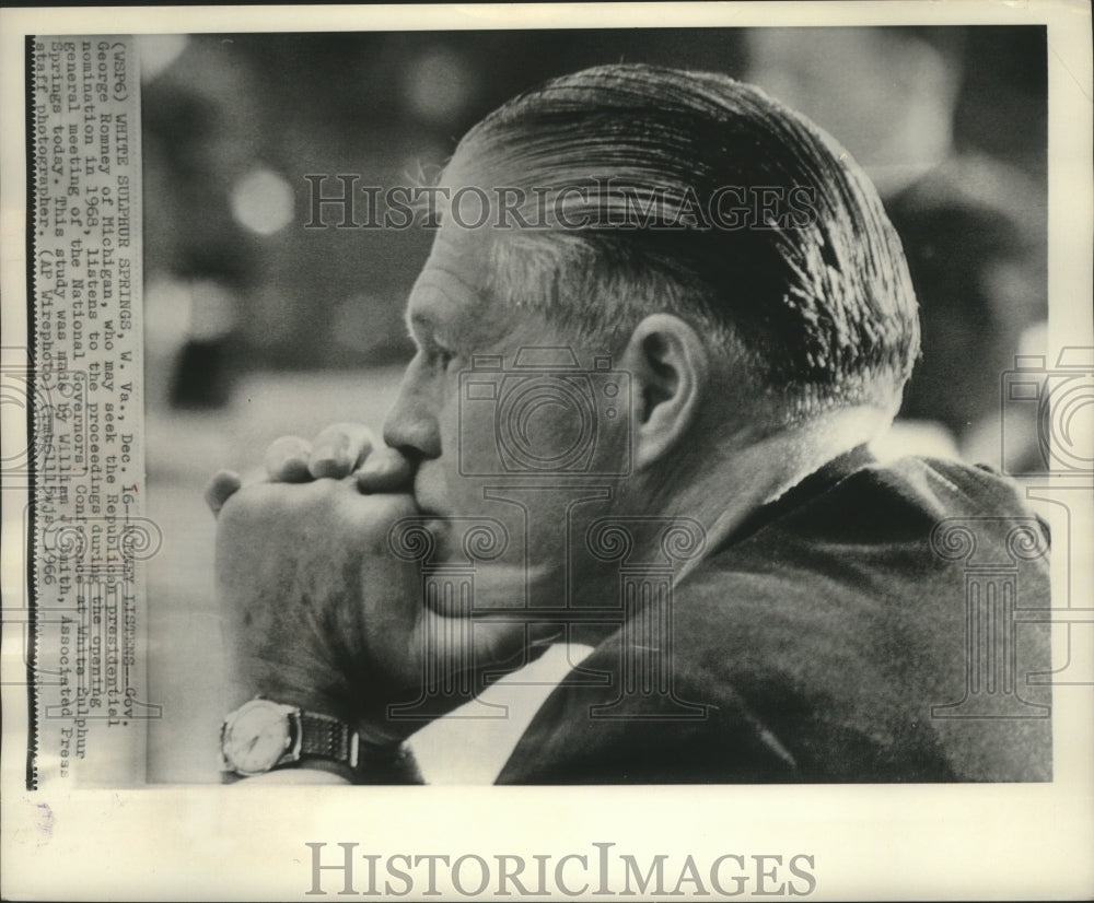 1966 Press Photo Gov. George Romney of Michigan, Republican presidential nominee-Historic Images