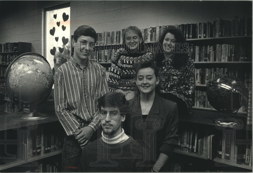 1991 Five students at Washington High School, Germantown, have 4.0&#39;s - Historic Images
