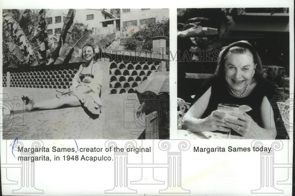1994 Press Photo Margarita Sames creator of the original margarita 1948 and 1994-Historic Images