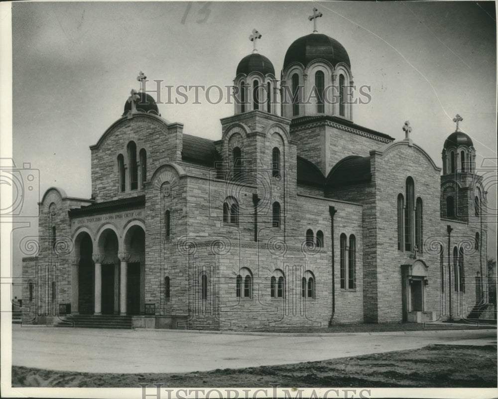 1958 Press Photo Milwaukee's St. Sava Serbian Orthodox Cathedral - mjb88574- Historic Images