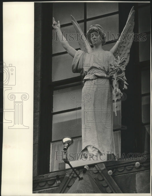 1973 The pink church angel St. Rita's Catholic Church Milwaukee-Historic Images