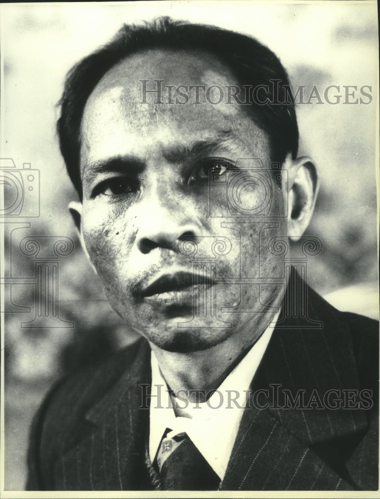 1980 Press Photo President Heng Samrin of Cambodia visiting Moscow, Russia - Historic Images