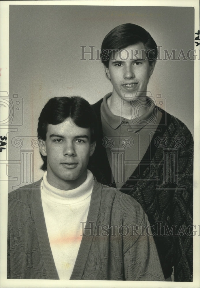 1991 Peter Wied and Gregory Storm, top graduates at Plus XI High-Historic Images