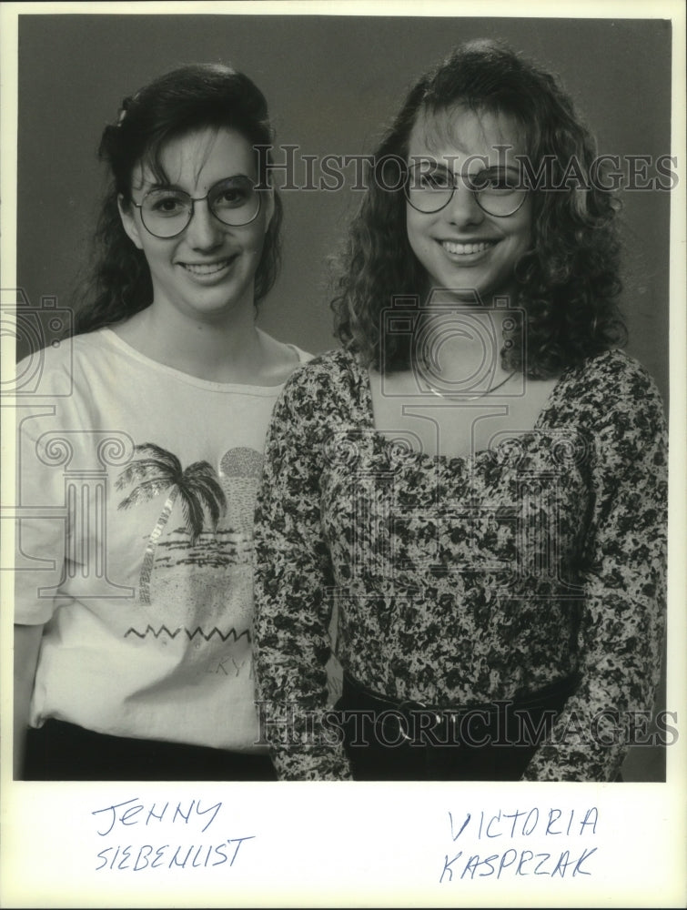 1994 Victoria Kasprazak &amp; Jenny Siebenlist top grads Vincent High - Historic Images