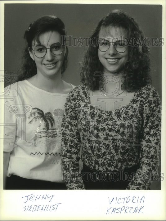 1994 Victoria Kasprazak & Jenny Siebenlist top grads Vincent High - Historic Images